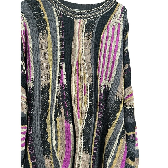 Carlo Alberto Sweater Mens Size XL Australian Hip Hop Coogi Style Vintage 3D 90s - Picture 4 of 12